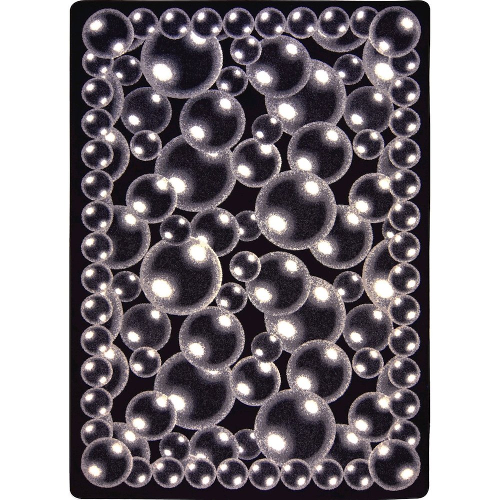 Kaleidoscope Bubbles 10'9" x 13'2" Area Rug in Color Silver. Picture 1