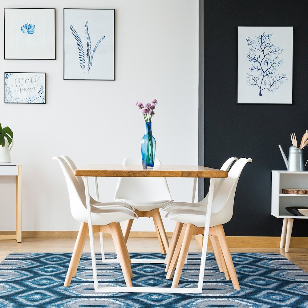 First Take Chelsea 10'9" x 13'2" Area Rug in Color Peacock. Picture 3