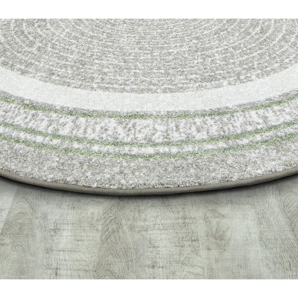 Cozy Corner 7'7" Round Area Rug in Color Sage. Picture 2