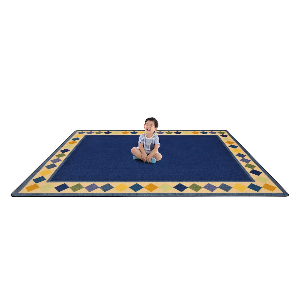 Kid Essentials Delightful Diamonds 10'9" x 13'2" Area Rug in Color Multi. Picture 2