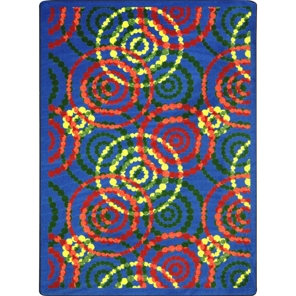 Kid Essentials Dottie 10'9" x 13'2" Area Rug in Color Rainbow. Picture 1