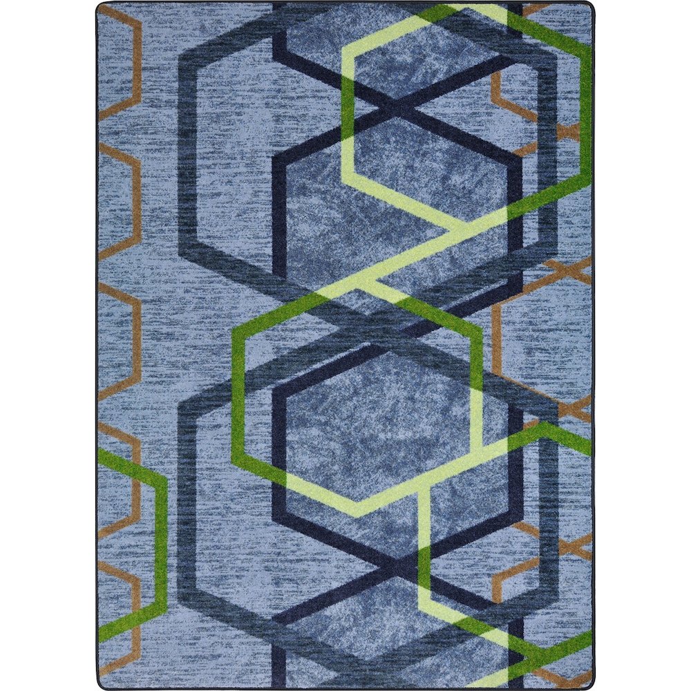 First Take Double Helix 10'9" x 13'2" Area Rug in Color Emerald. Picture 1