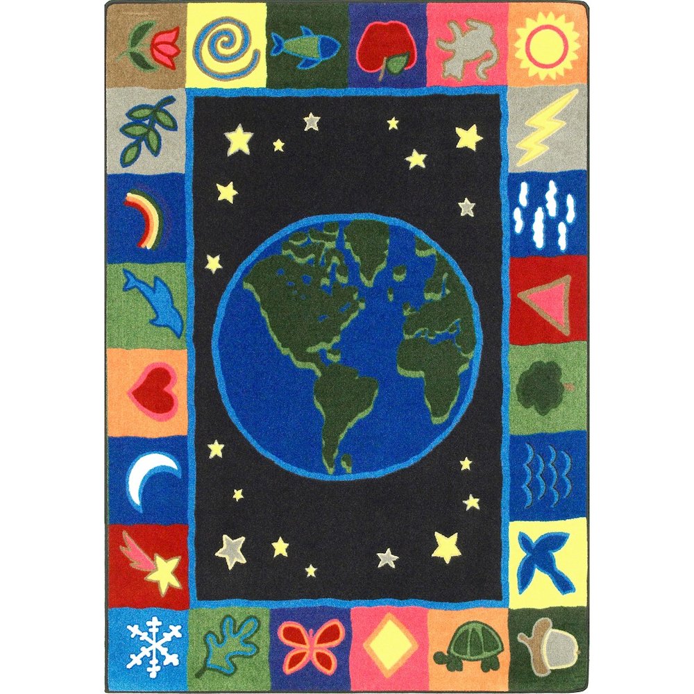 Kid Essentials EarthWorks 10'9" x 13'2" Area Rug in Color Multi. Picture 1