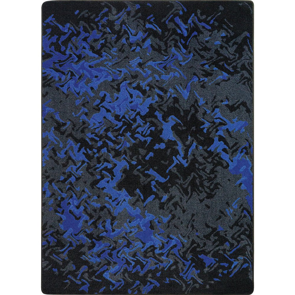 Kid Essentials Eruption 10'9" x 13'2" Area Rug in Color Sapphire. Picture 1