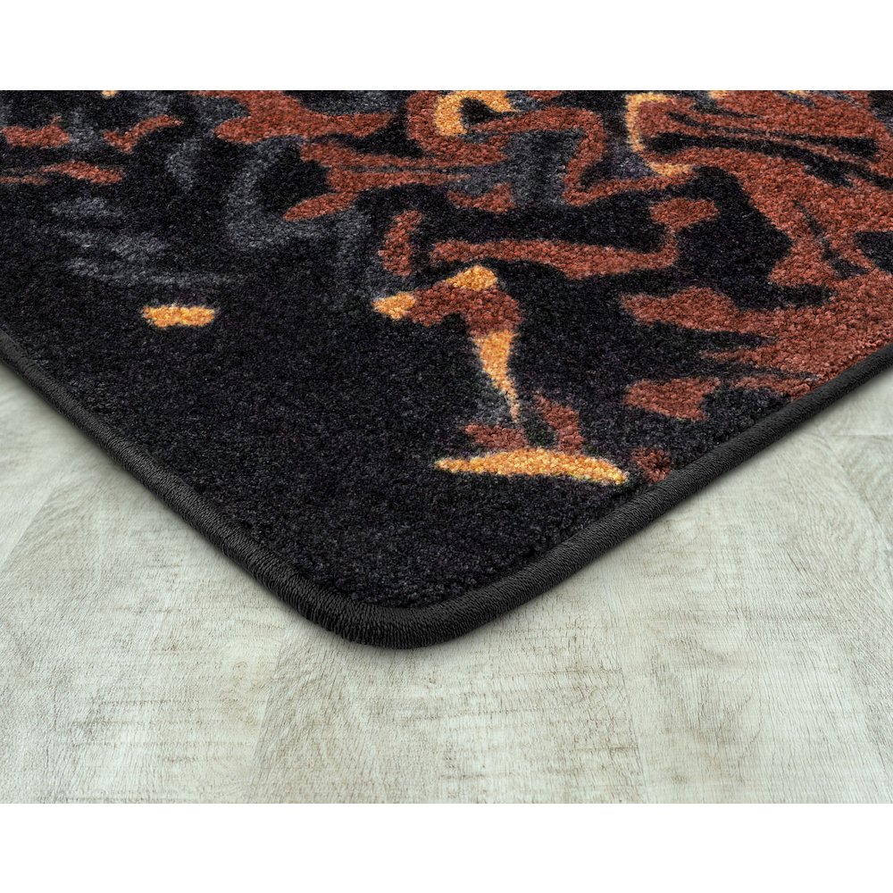 Kid Essentials Eruption 10'9" x 13'2" Area Rug in Color Tangerine. Picture 2