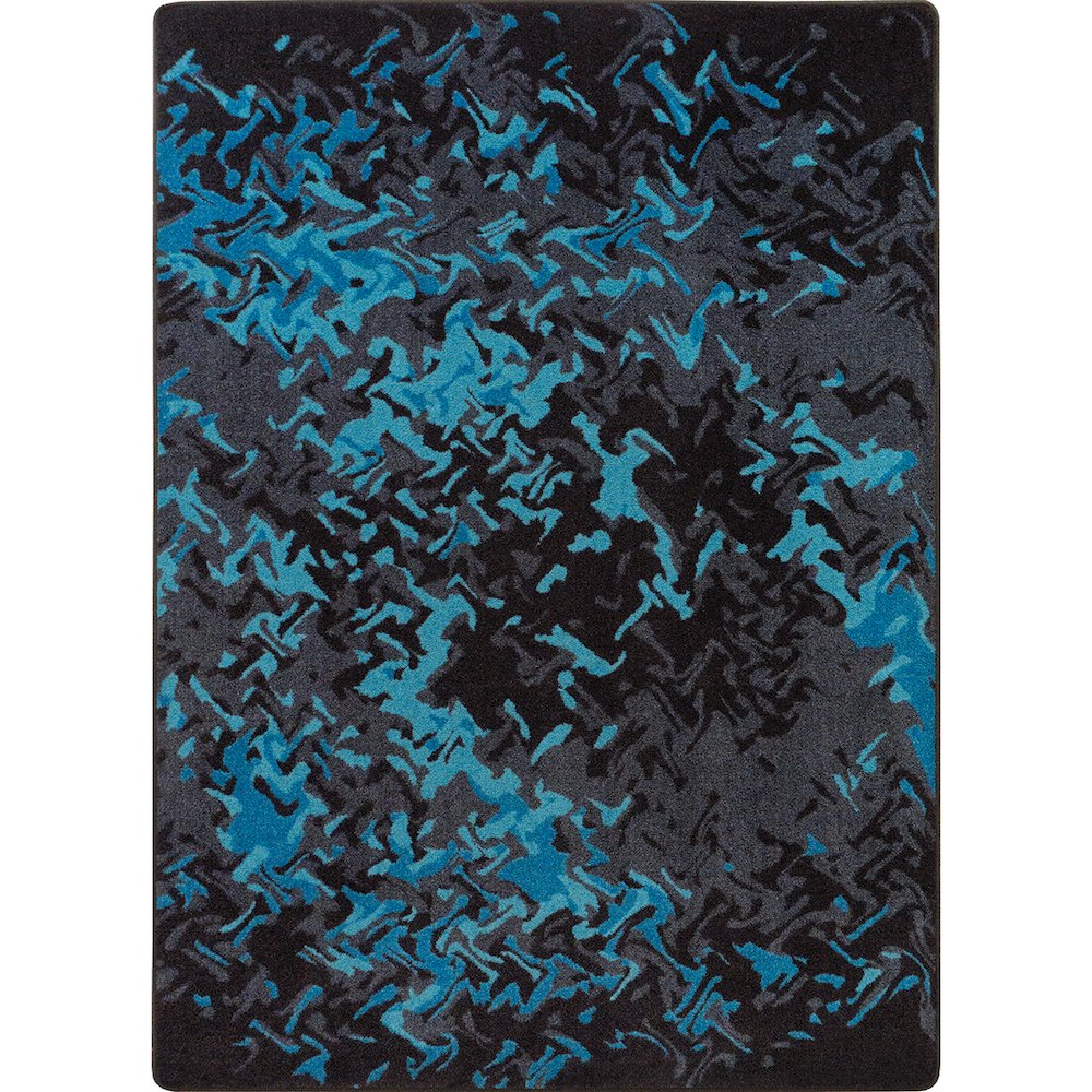 Kid Essentials Eruption 10'9" x 13'2" Area Rug in Color Teal. Picture 1
