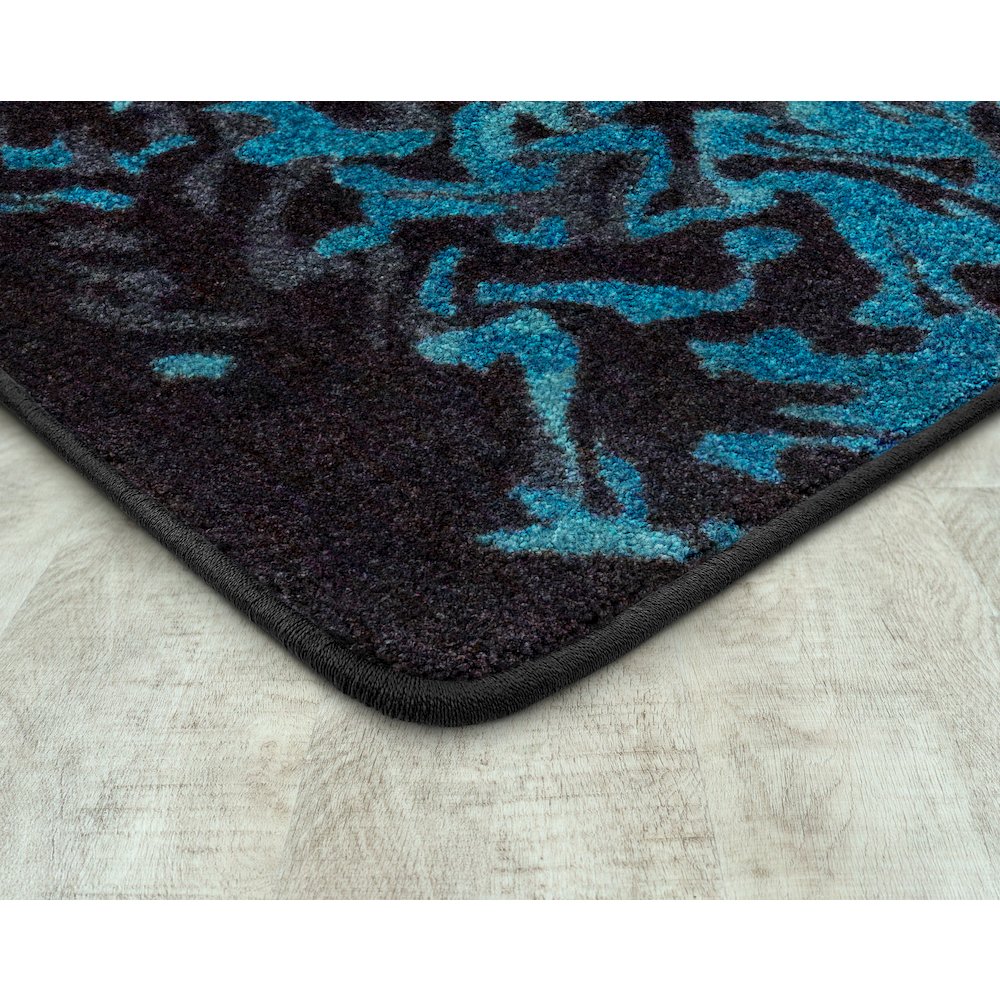 Kid Essentials Eruption 10'9" x 13'2" Area Rug in Color Teal. Picture 2