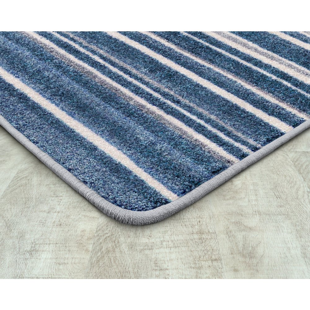 Kid Essentials Fine Line 10'9" x 13'2" Area Rug in Color Marine. Picture 2