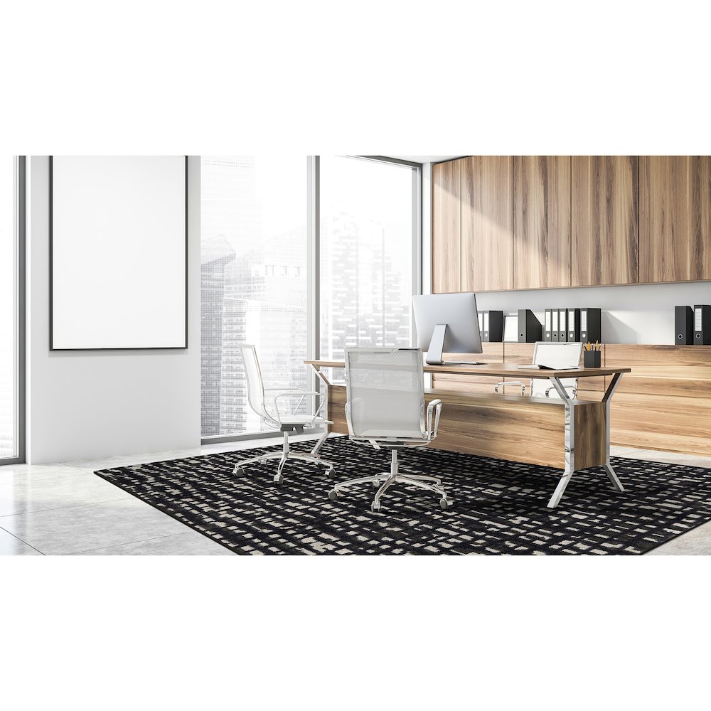 WorkSpace Fool's Gold 10'9" x 13'2" Area Rug in Color Onyx. Picture 3