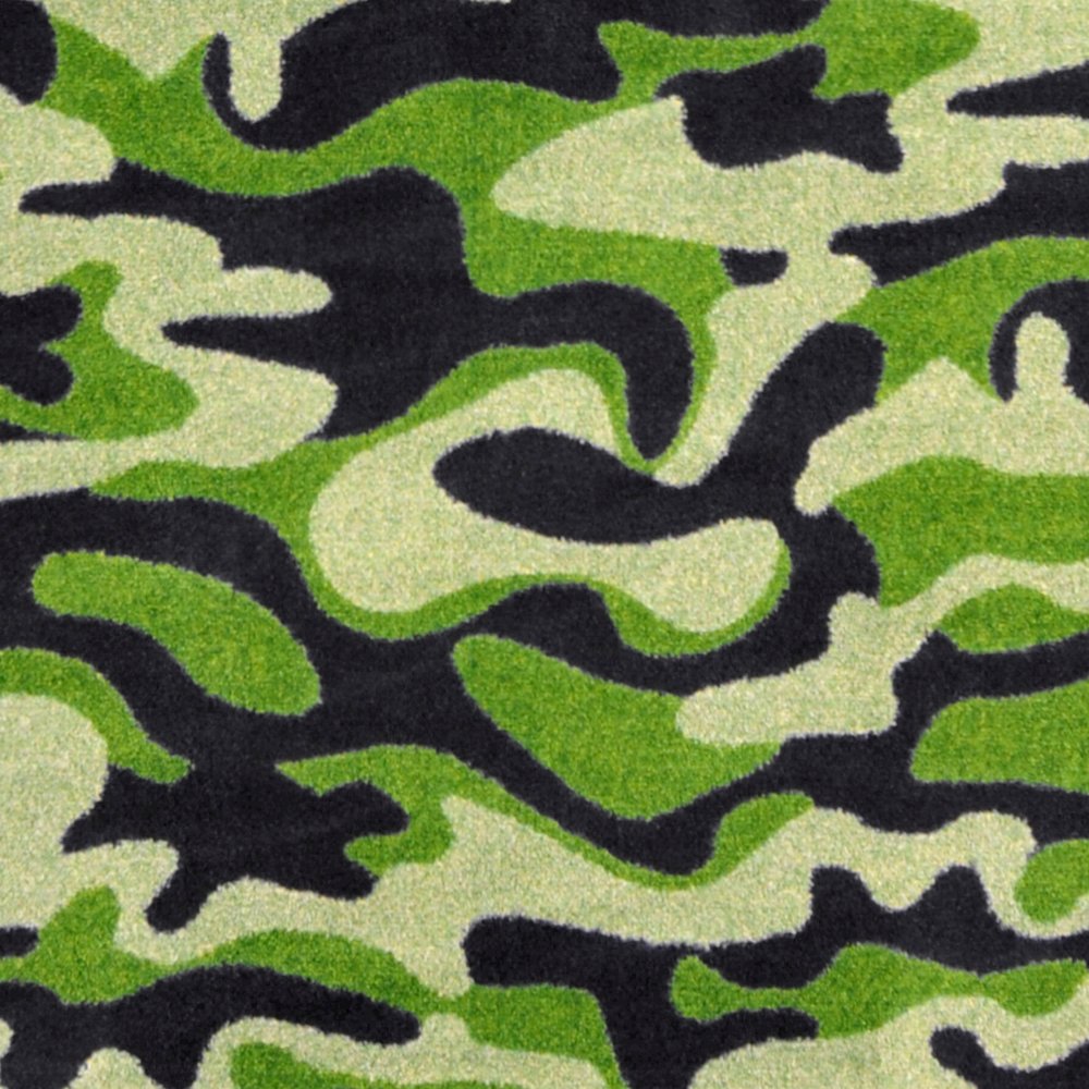 Kaleidoscope Funky Camo 10'9" x 13'2" Area Rug in Color Green. Picture 2