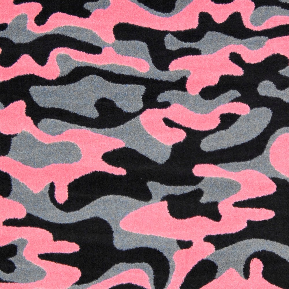 Kaleidoscope Funky Camo 10'9" x 13'2" Area Rug in Color Pink. Picture 2