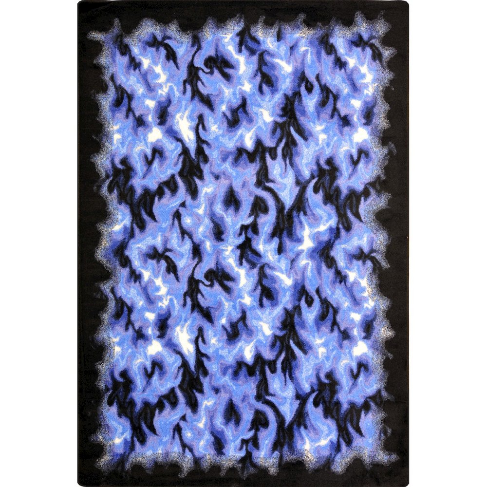 Kaleidoscope Inferno 10'9" x 13'2" Area Rug in Color Blue. Picture 1
