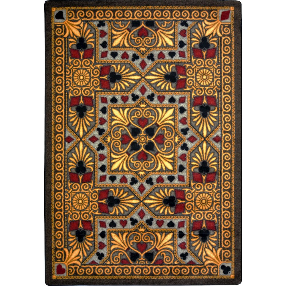 Games People Play Jackpot 10'9" x 13'2" Area Rug in Color Beige. Picture 1