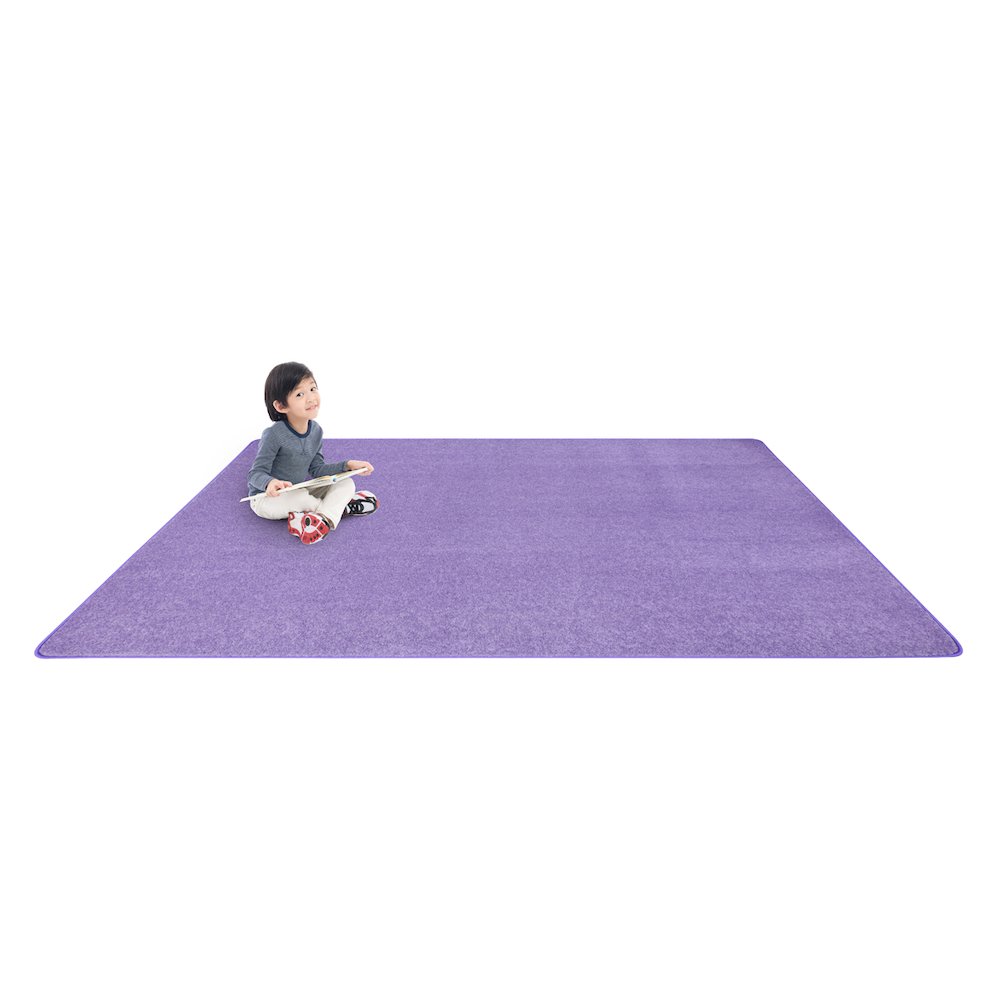 Kid Essentials Just Kidding 12' x 7'6" Area Rug in Color Very Violet. Picture 2