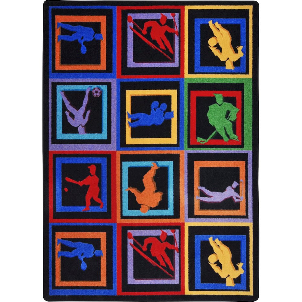 Games People Play Let the Games Begin 10'9" x 13'2" Area Rug in Color Multi. Picture 1
