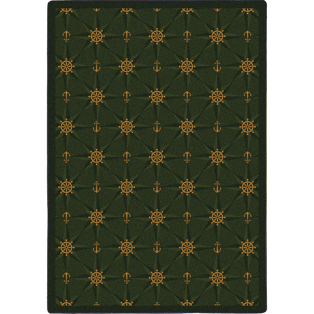 Kaleidoscope Mariner's Tale 10'9" x 13'2" Area Rug in Color Emerald. Picture 1