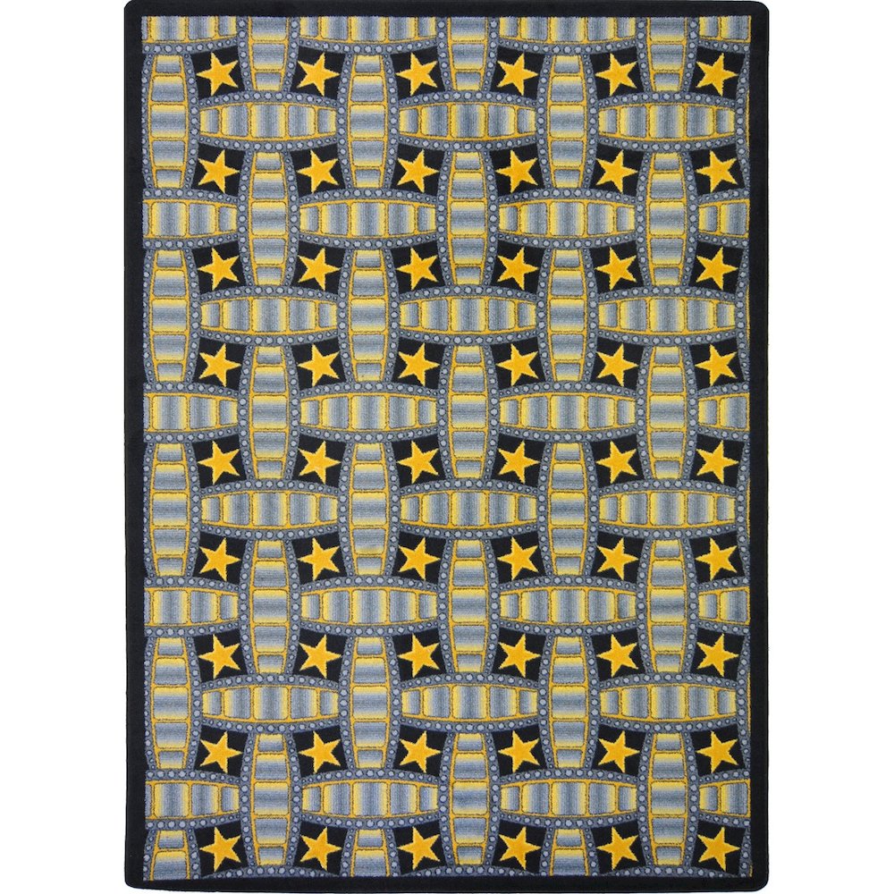 Any Day Matinee Marquee Star 10'9" x 13'2" Area Rug in Color Gray. Picture 1