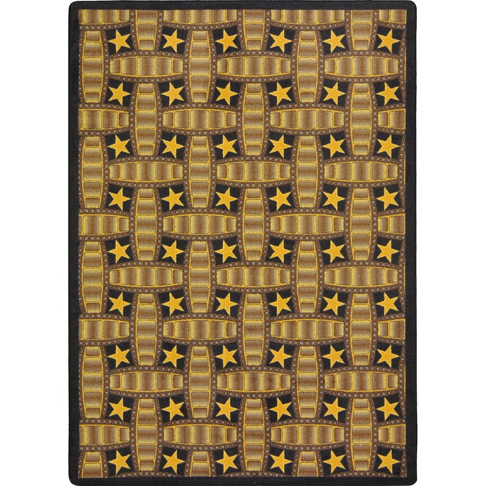 Any Day Matinee Marquee Star 10'9" x 13'2" Area Rug in Color Chocolate. Picture 1