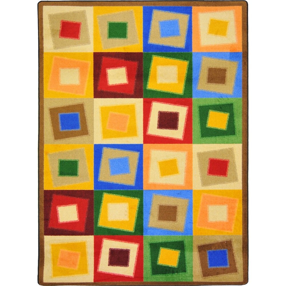Kid Essentials Off Balance 10'9" x 13'2" Area Rug in Color Neutrals. Picture 1