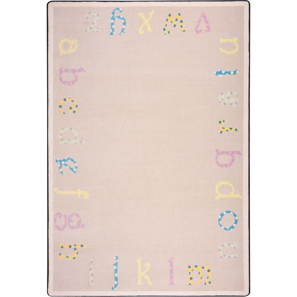 Kid Essentials Polka Dot ABC's 10'9" x 13'2" Area Rug in Color Multi. Picture 1