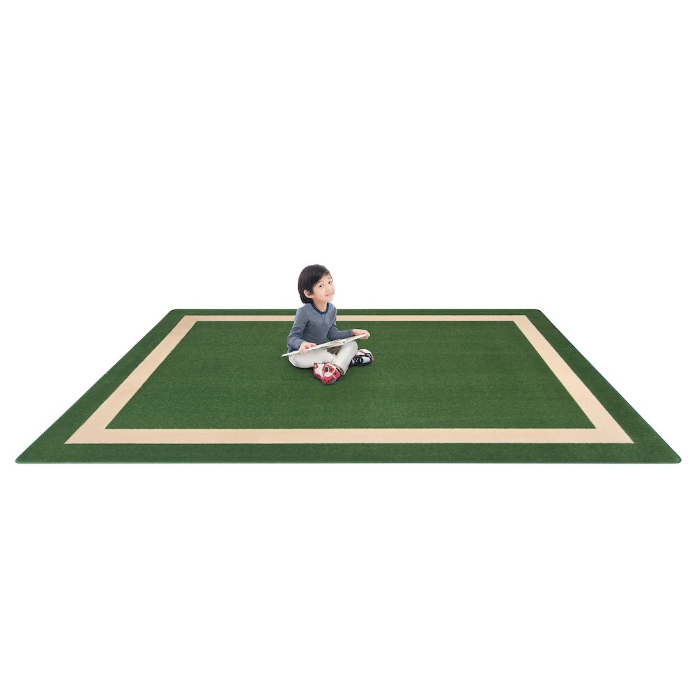 Kid Essentials Portrait 10'9" x 13'2" Area Rug in Color Greenfield. Picture 2