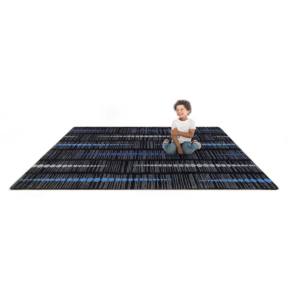 Kid Essentials Recoil 10'9" x 13'2" Area Rug in Color Sapphire. Picture 5
