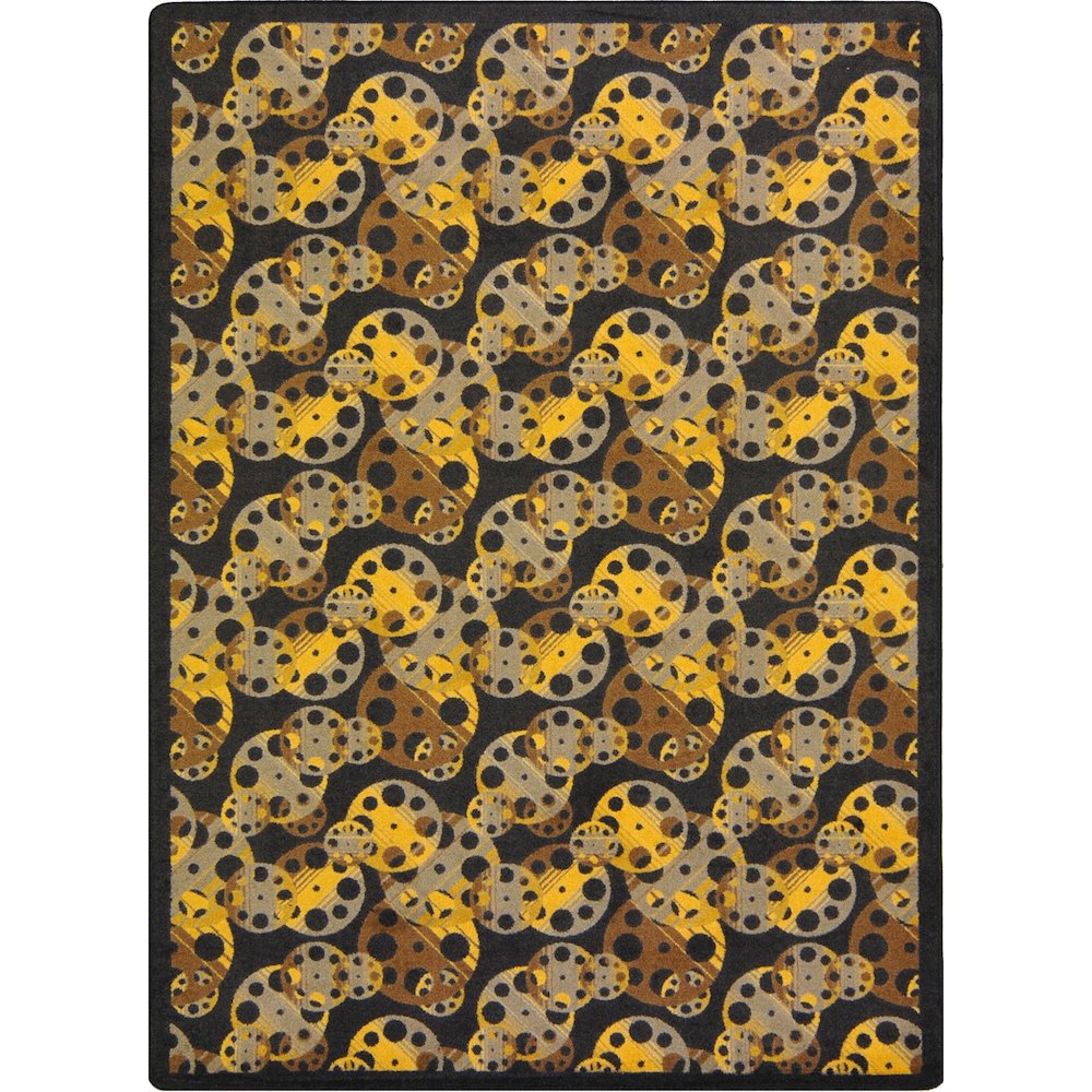 Any Day Matinee Reeling 10'9" x 13'2" Area Rug in Color Brown. Picture 1