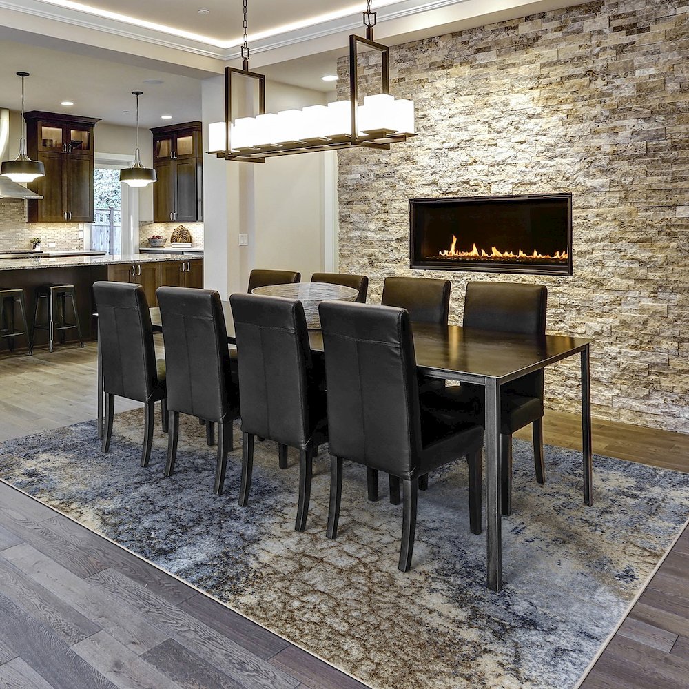 First Take River Run 10'9" x 13'2" Area Rug in Color Solitude. Picture 3
