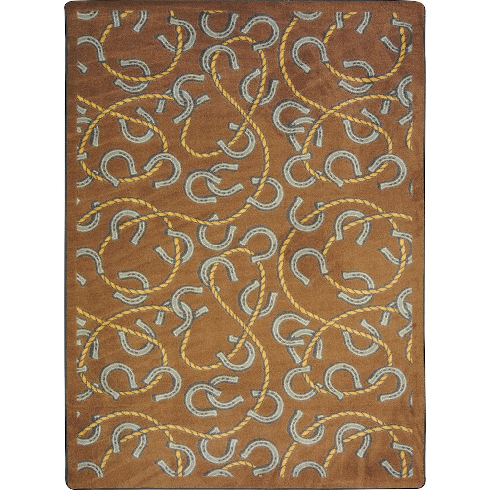 Kaleidoscope Rodeo 10'9" x 13'2" Area Rug in Color Chocolate. Picture 1