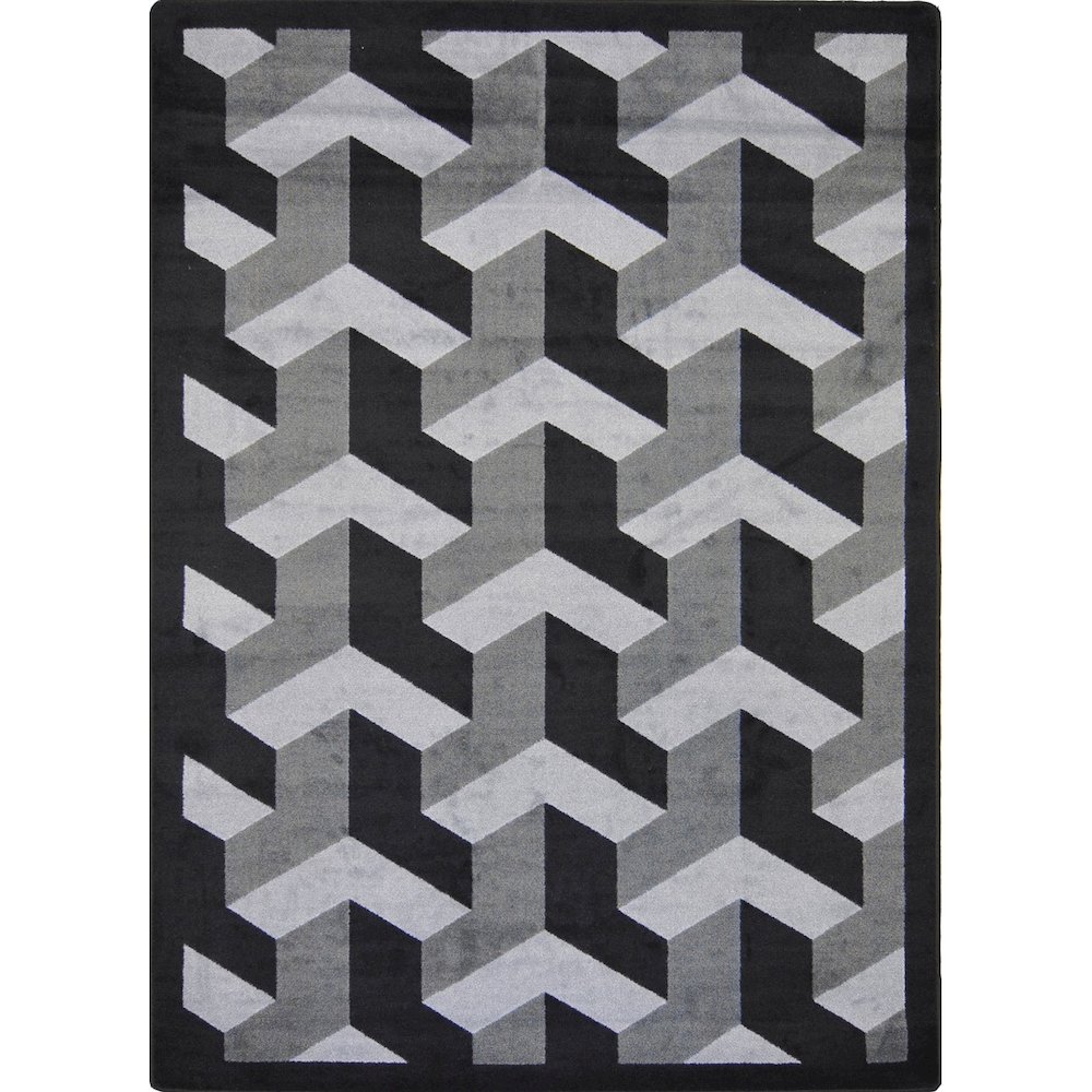Kaleidoscope Rooftop 10'9" x 13'2" Area Rug in Color Emerald. Picture 1