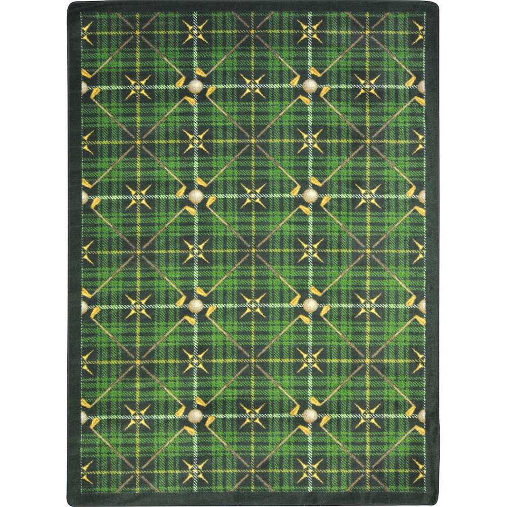 Games People Play Saint Andrews 10'9" x 13'2" Area Rug in Color Pine. Picture 1