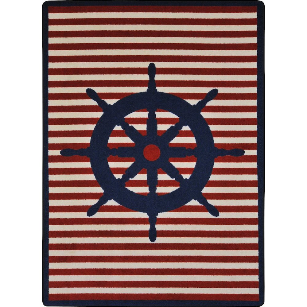 Kid Essentials Set Your Course 10'9" x 13'2" Area Rug in Color Blue. Picture 1