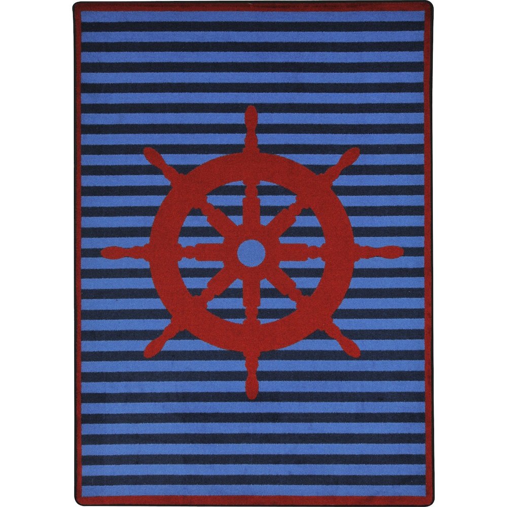 Kid Essentials Set Your Course 10'9" x 13'2" Area Rug in Color Red. Picture 1