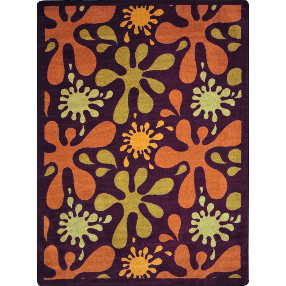 Kid Essentials Splat 10'9" x 13'2" Area Rug in Color Burgundy. Picture 1