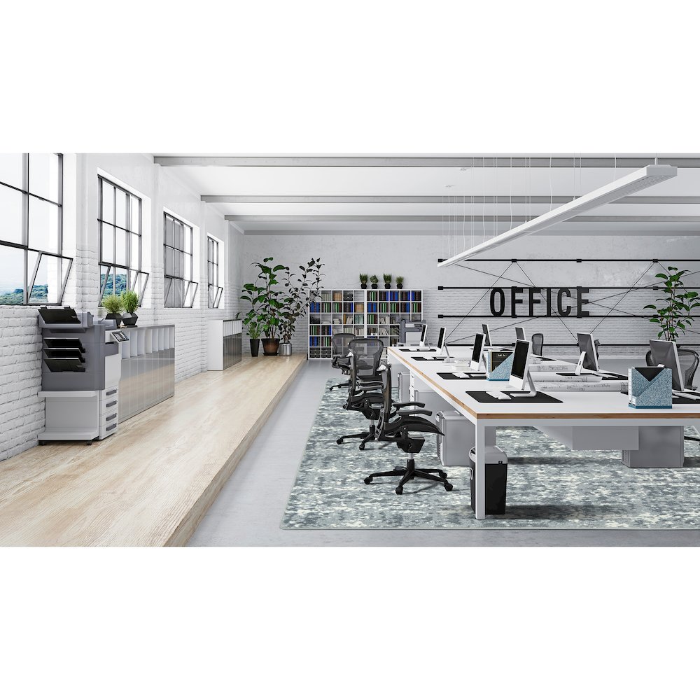 WorkSpace Stretched Thin 10'9" x 13'2" Area Rug in Color Cloudy. Picture 3