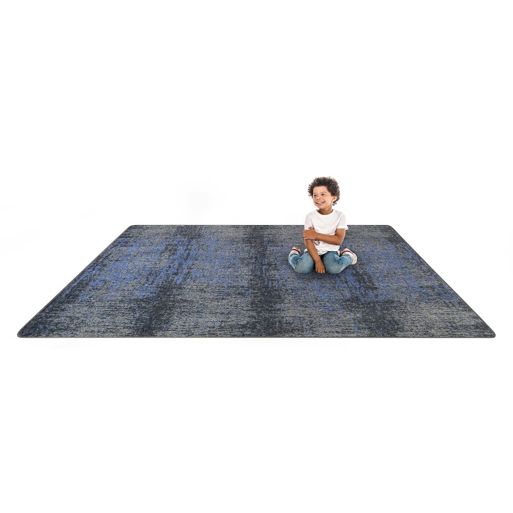 Kid Essentials Surface Tension 10'9" x 13'2" Area Rug in Color Marine. Picture 5