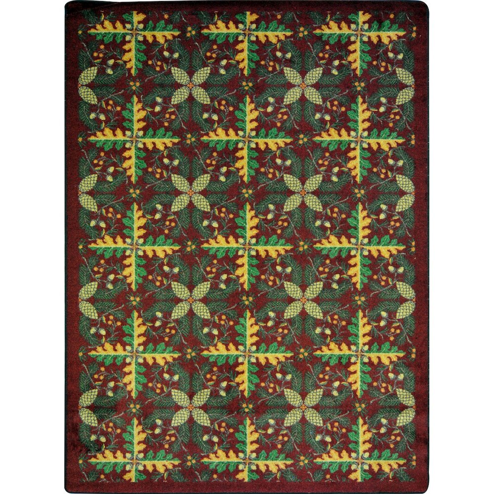 Kaleidoscope Tahoe 10'9" x 13'2" Area Rug in Color Burgundy. Picture 1
