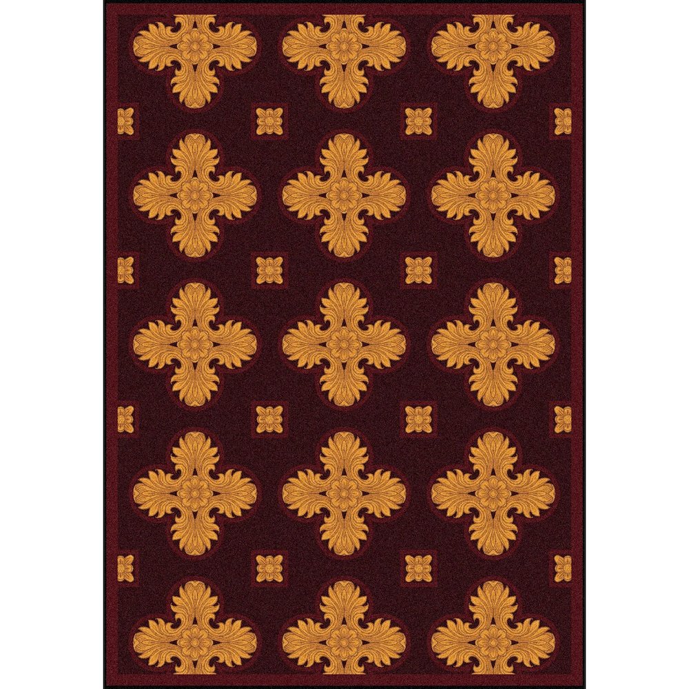 Any Day Matinee Tivoli 10'9" x 13'2" Area Rug in Color Burgundy. Picture 1