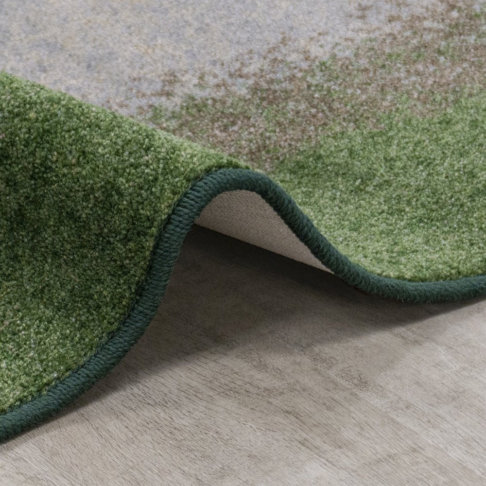 Kid Essentials Urban Edges 7'8" x 10'9" Oval Area Rug in Color Meadow. Picture 2