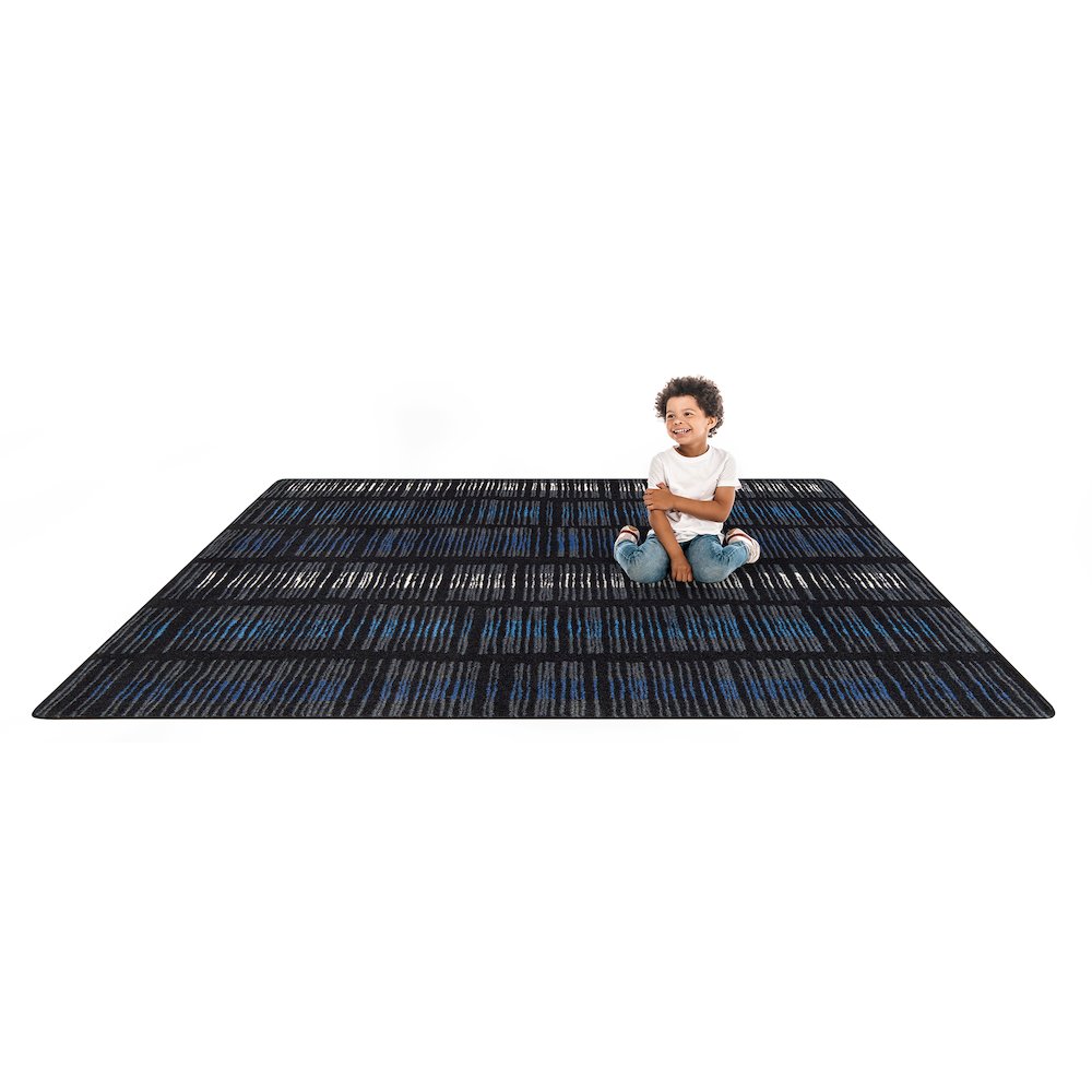 Kid Essentials Verve 10'9" x 13'2" Area Rug in Color Sapphire. Picture 5