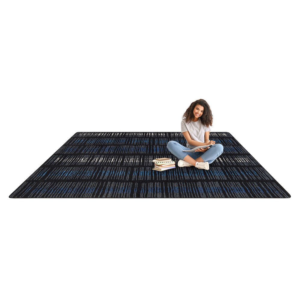 Kid Essentials Verve 10'9" x 13'2" Area Rug in Color Sapphire. Picture 4