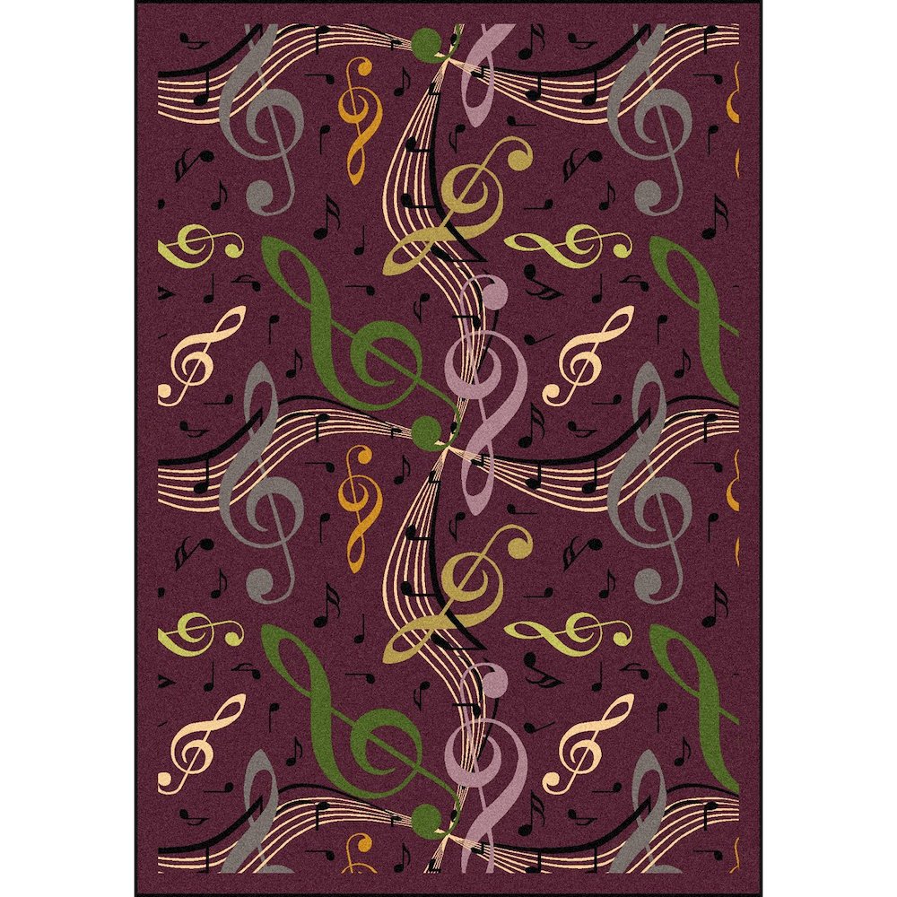 Kid Essentials Virtuoso 10'9" x 13'2" Area Rug in Color Plum. Picture 1