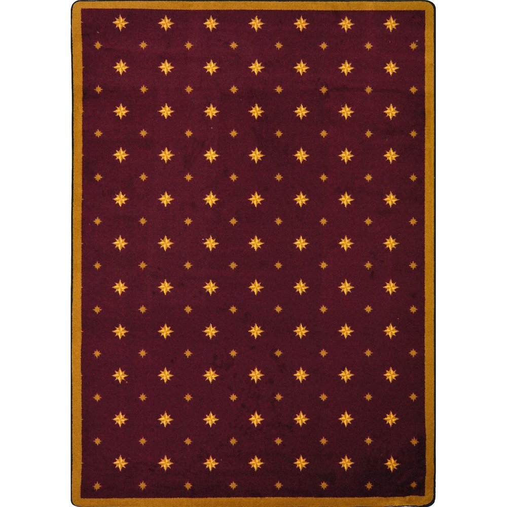Any Day Matinee Walk of Fame 10'9" x 13'2" Area Rug in Color Burgundy. Picture 1