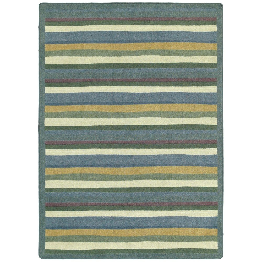 Kid Essentials Yipes Stripes 10'9" x 13'2" Area Rug in Color Soft. Picture 1