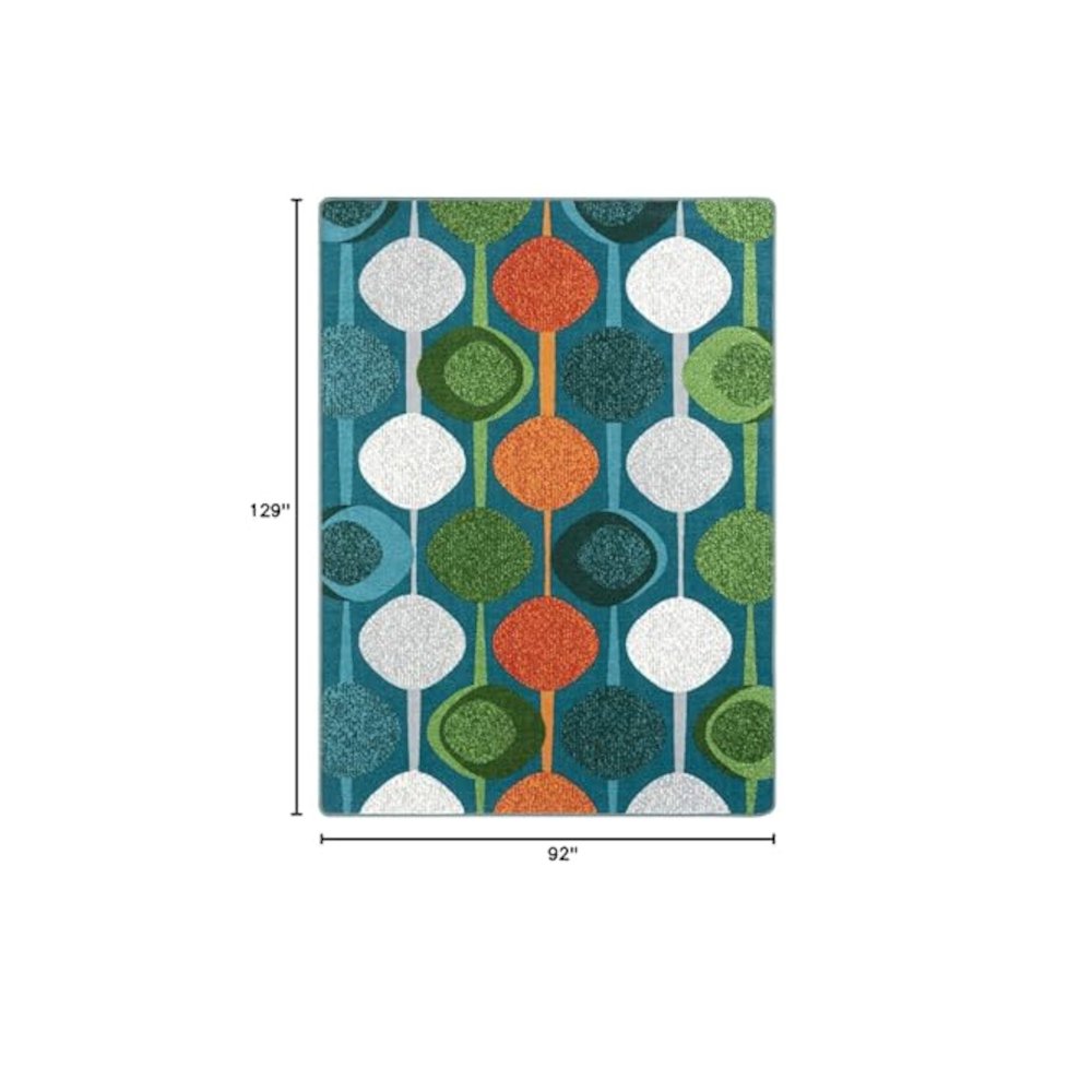 Kid Essentials String Along 7'8" x 10'9" Area Rug in Color Citrus. Picture 2