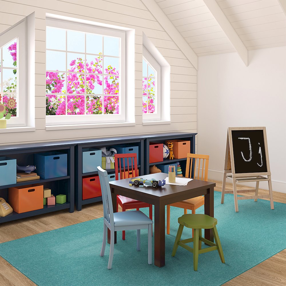 Kid Essentials Just Kidding 12' x 15' Area Rug in Color Seafoam. Picture 3