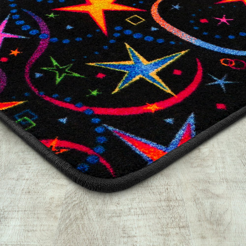 Neon Lights Have A Blast 12' x 12' Area Rug in Color Fluorescent. Picture 2