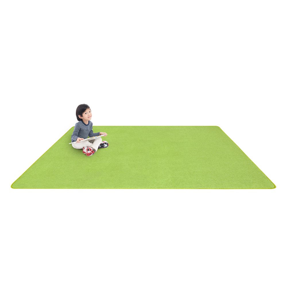 Kid Essentials Just Kidding 12' x 18' Area Rug in Color Lime Green. Picture 2