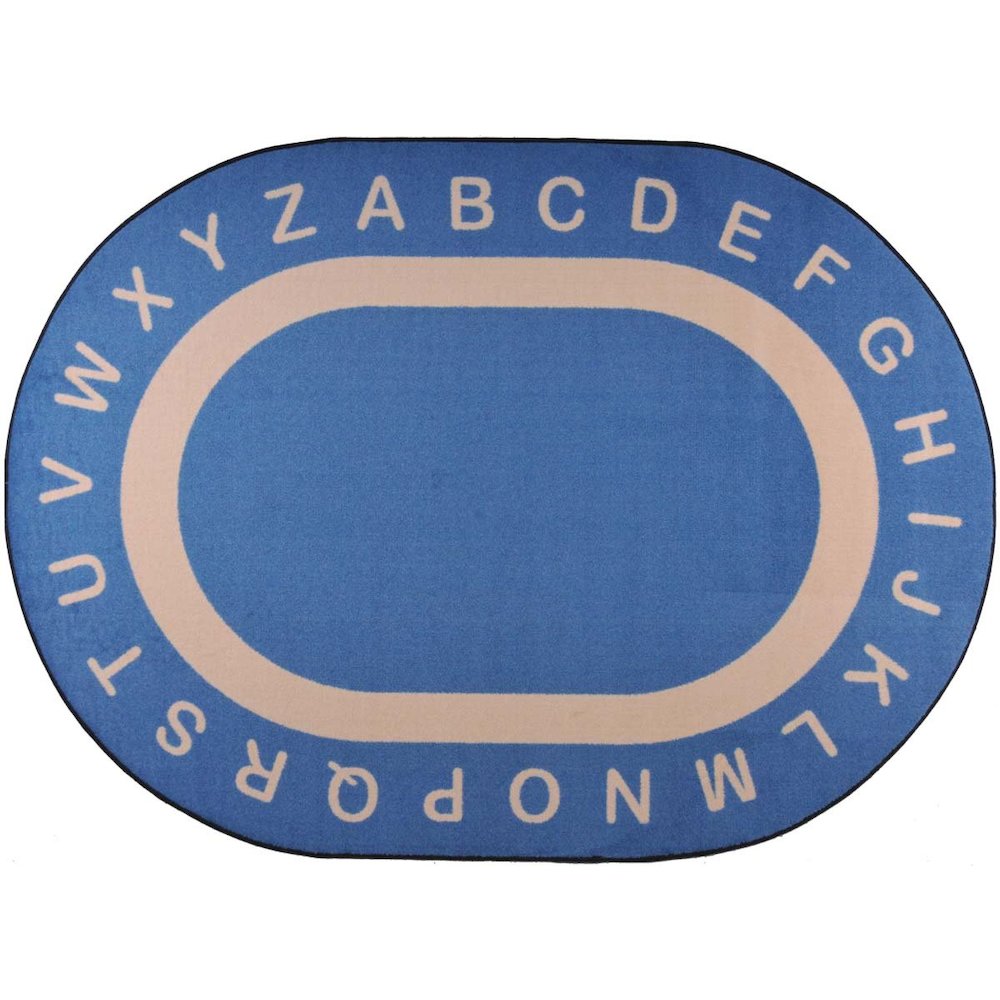 Kid Essentials Endless Alphabet 10'9" x 13'2" Area Rug in Color Seaside. Picture 1