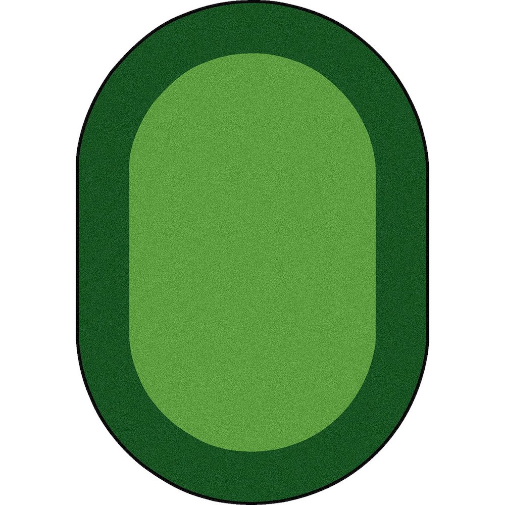 Kid Essentials All Around 5'4" x 7'8" Oval Area Rug in Color Green. Picture 1